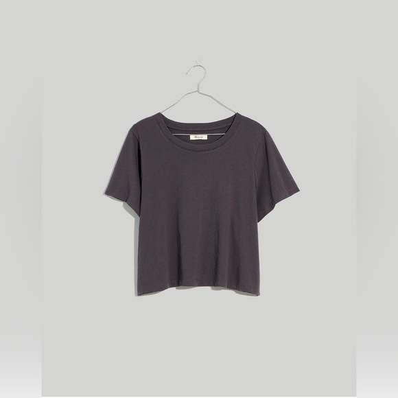 Madewell Small Softfade Cotton Boxy-Crop Tee - Picture 6 of 7